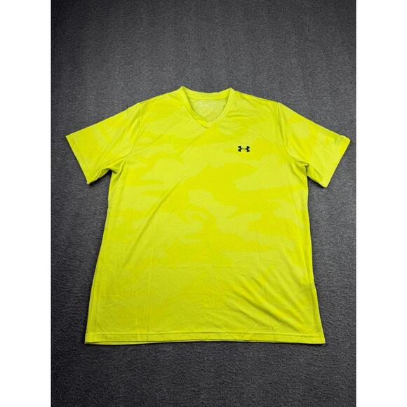 Under Armour Men's Yellow Loose Fit Short Sleeve Activewear T-Shirt Size XL - Picture 1 of 6